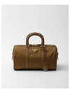 Re edition 1978 Medium Nylon Saffiano Leather Top Handle Bag Cork Beige 242948 - PRADA - BALAAN 1