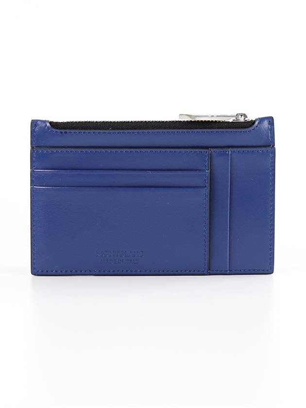 Meistert?ck 8CC Zipper Pocket Card Wallet Blue - MONTBLANC - BALAAN 3