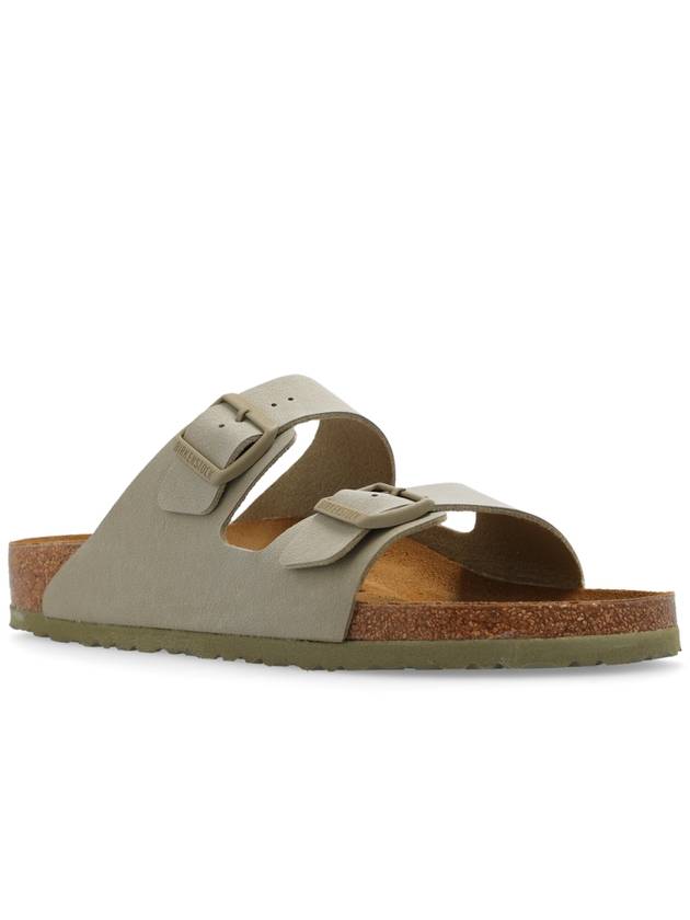 Arizona Birko-Flor Slippers Faded Khaki - BIRKENSTOCK - BALAAN 5