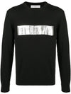 Band Logo Patch Crew Neck Knit Top Black - GIVENCHY - BALAAN 1