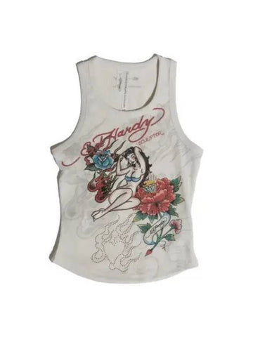 Ed Hardy Lip Tank Top Cream - SCULPTOR - BALAAN 1