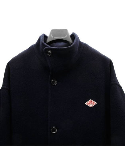 High neck collar wool coat navy 11142hva - DANTON - BALAAN 2