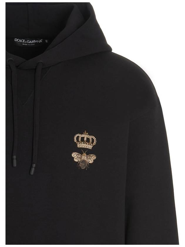 Men's Embroidery Jersey Hood Black - DOLCE&GABBANA - BALAAN 4