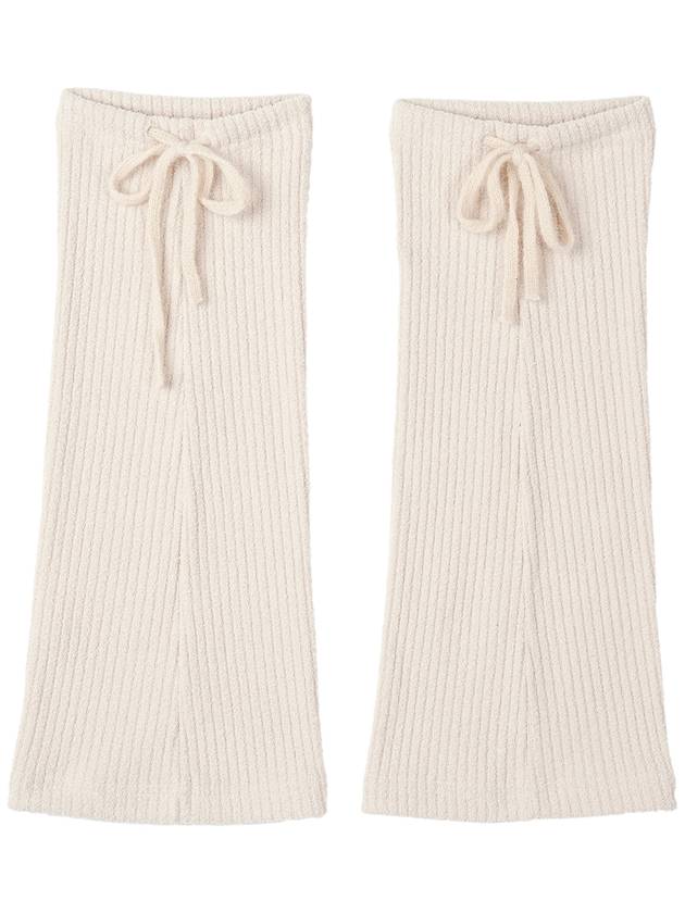 Ribbon Ribbed Boucle Leg Warmers Ivory - HIGH SCHOOL DISCO - BALAAN 1