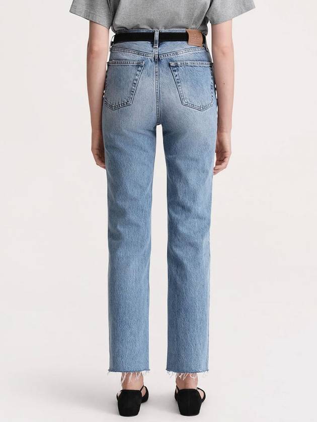 Classic Low Cut Crop Straight Jeans Light Blue - TOTEME - BALAAN 4