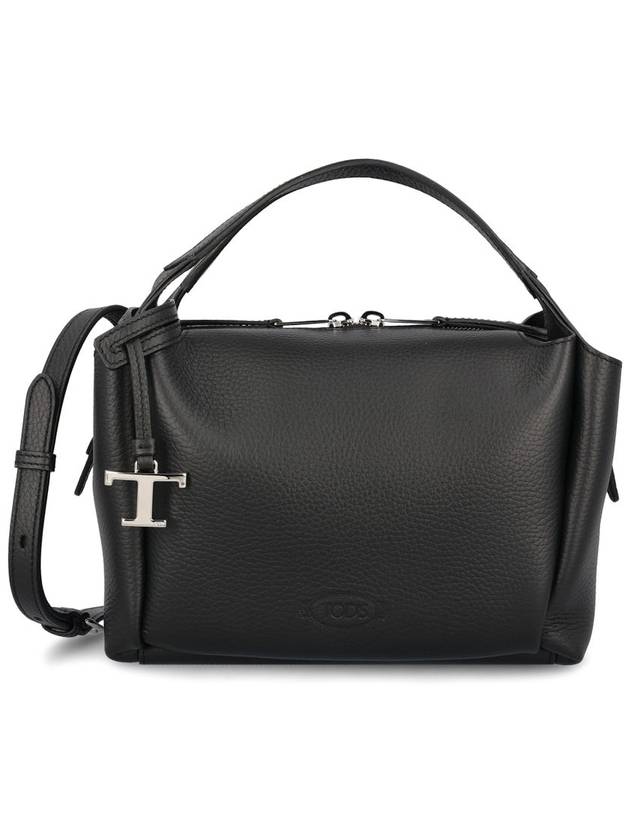 Logo Leather Mini Tote Bag Black - TOD'S - BALAAN 2