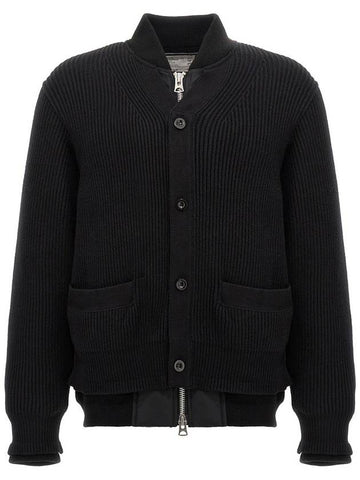 Sacai Nylon Insert Cardigan - SACAI - BALAAN 1