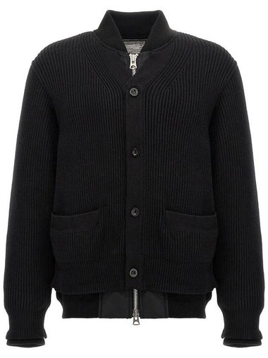 Sacai Nylon Insert Cardigan - SACAI - BALAAN 1