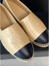 Lambskin Espadrilles Beige Black - CHANEL - BALAAN 2