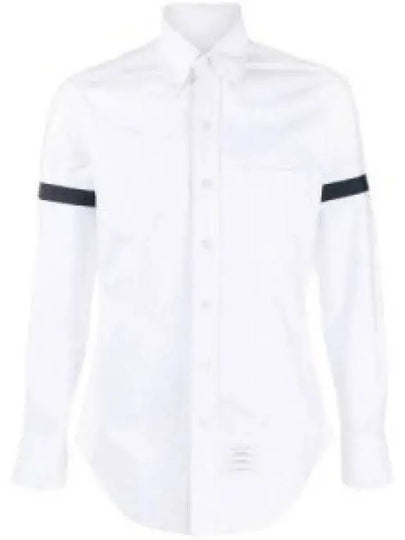 Men's Armband Long Sleeve Shirt White - THOM BROWNE - BALAAN 2