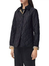 Women's Diamond Quilted Thermoregulated Check Jacket Midnight - BURBERRY - BALAAN 3