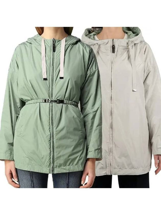 Reversible Hooded Jacket Green - MAX MARA - BALAAN 2