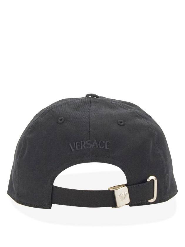 Embroidered Logo Ball Cap Black - VERSACE - BALAAN 4