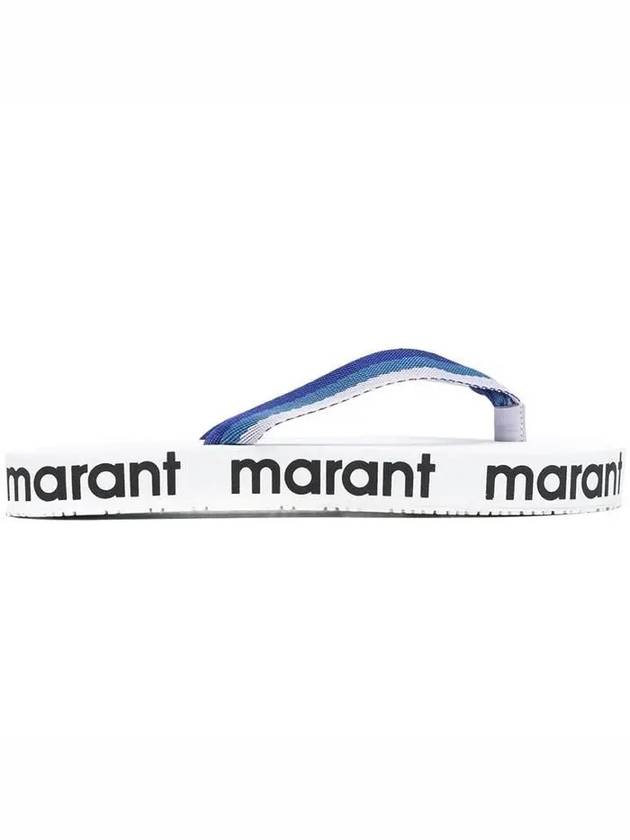 Logo Print Flip Flop Blue - ISABEL MARANT - BALAAN 4