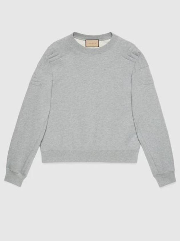 Men's Back Logo Sweatshirt Grey - GUCCI - BALAAN 6