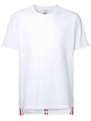 Men's Center Back Striped Short Sleeve T-Shirt White - THOM BROWNE - BALAAN 2