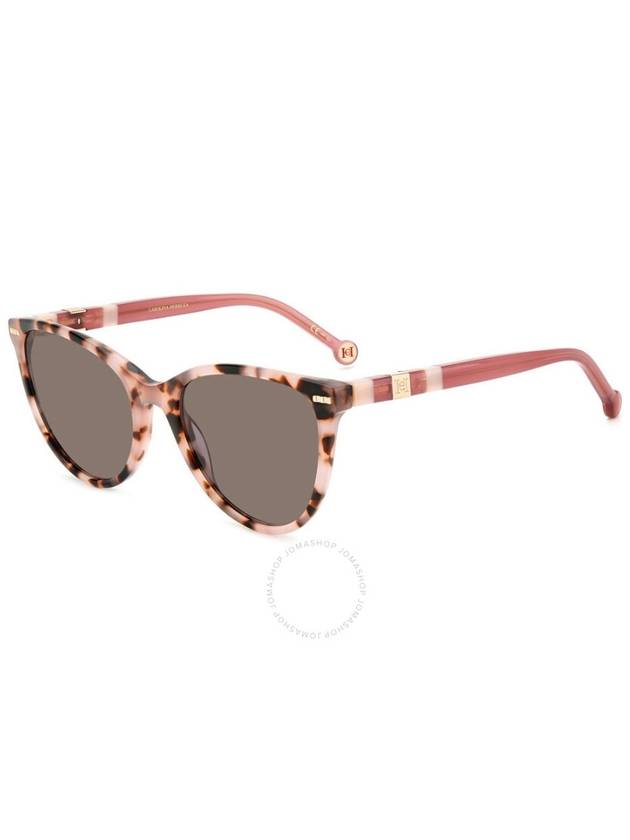 Carolina Herrera Brown Oval Ladies Sunglasses HER 0107/S 00T4/IR 57 - CAROLINA HERRERA - BALAAN 1