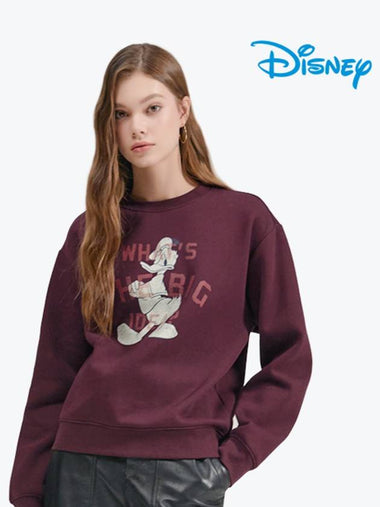 Female character Donald Duck brushed sweatshirt HL4LTS091 - DISNEY GOLF - BALAAN 1