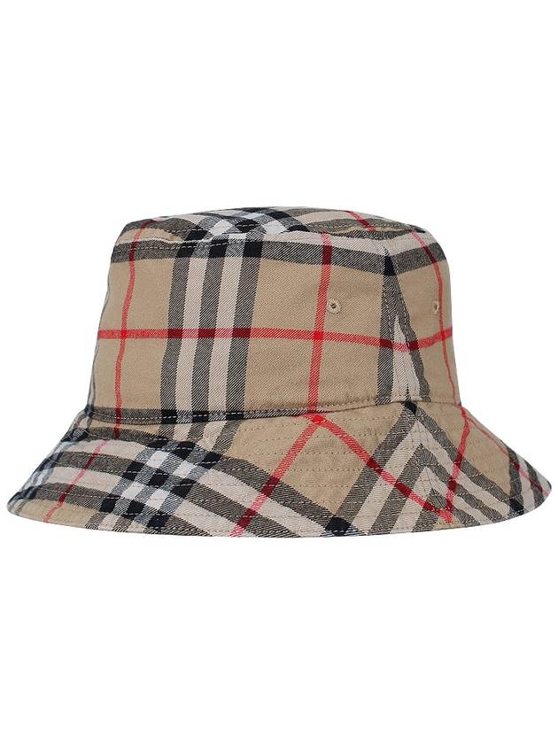 Check Cotton Bucket Hat Beige - BURBERRY - BALAAN 4