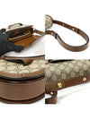 760191 GG Supreme Canvas Brown Leather Horsebit 1955 Round Mini Shoulder Bag - GUCCI - BALAAN 6