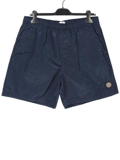 Men's Logo Nylon Metal Swim Shorts Blue - STONE ISLAND - BALAAN 2