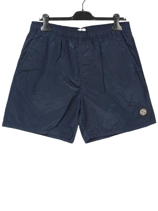 Men's Logo Nylon Metal Swim Shorts Blue - STONE ISLAND - BALAAN 2