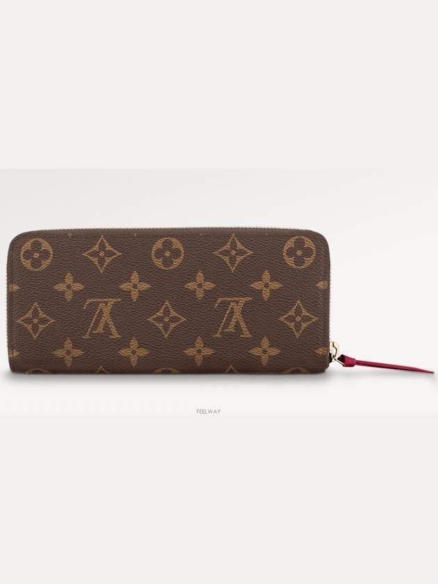 Monogram Clemence Long Wallet Brown Fuchsia - LOUIS VUITTON - BALAAN 5