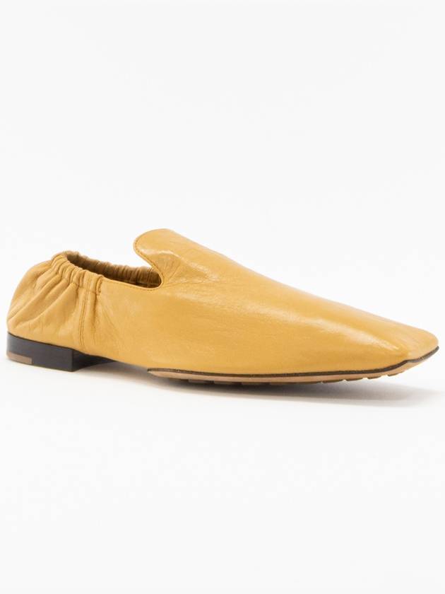 Men's Crunch Square Toe Loafers Yellow - BOTTEGA VENETA - BALAAN 3