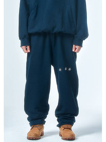 Logo Sweat Pants Navy - DAUSPICE - BALAAN 1