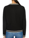 Kendra Button-Up Crew Neck Cardigan Black - TORY BURCH - BALAAN 6