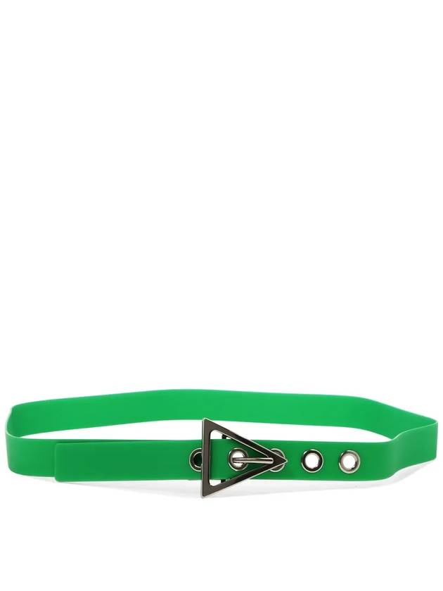 Triangle Buckle Rubber Belt Parakeet - BOTTEGA VENETA - BALAAN 2