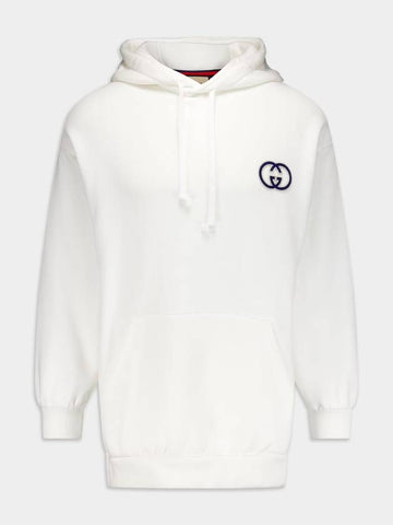 Cotton Jersey Hoodie White - GUCCI - BALAAN 1