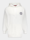 Cotton Jersey Hoodie White - GUCCI - BALAAN 2