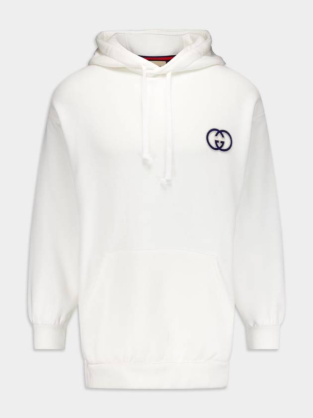 Cotton Jersey Hoodie White - GUCCI - BALAAN 2