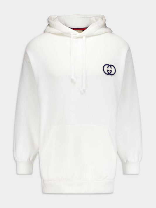 Cotton Jersey Hoodie White - GUCCI - BALAAN 1