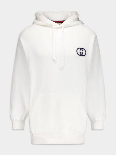 Cotton Jersey Hoodie White - GUCCI - BALAAN 1