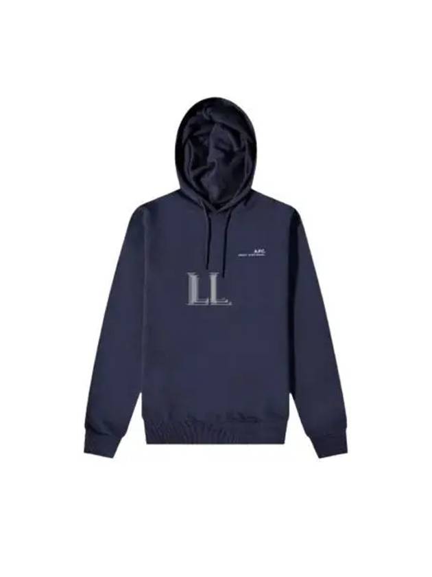 Item Logo Print Hooded Top Navy - A.P.C. - BALAAN 2