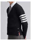 Men's Diagonal Classic Cashmere Cardigan Dark Grey - THOM BROWNE - BALAAN 6