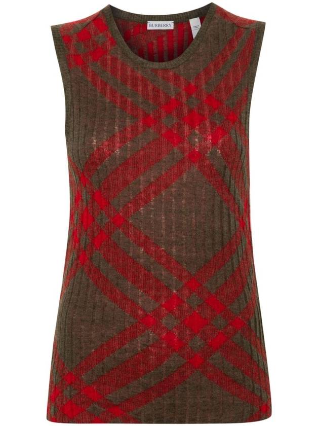 Checked wool blend sleeveless roach - BURBERRY - BALAAN 2