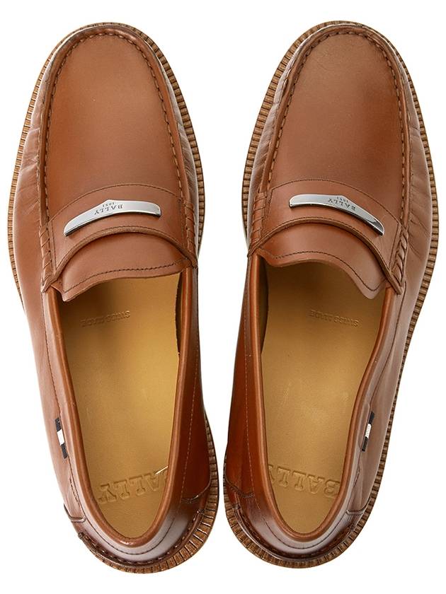 Nociel Calf Plain Loafers Brown MSF04F VT005 U808 - BALLY - BALAAN 3