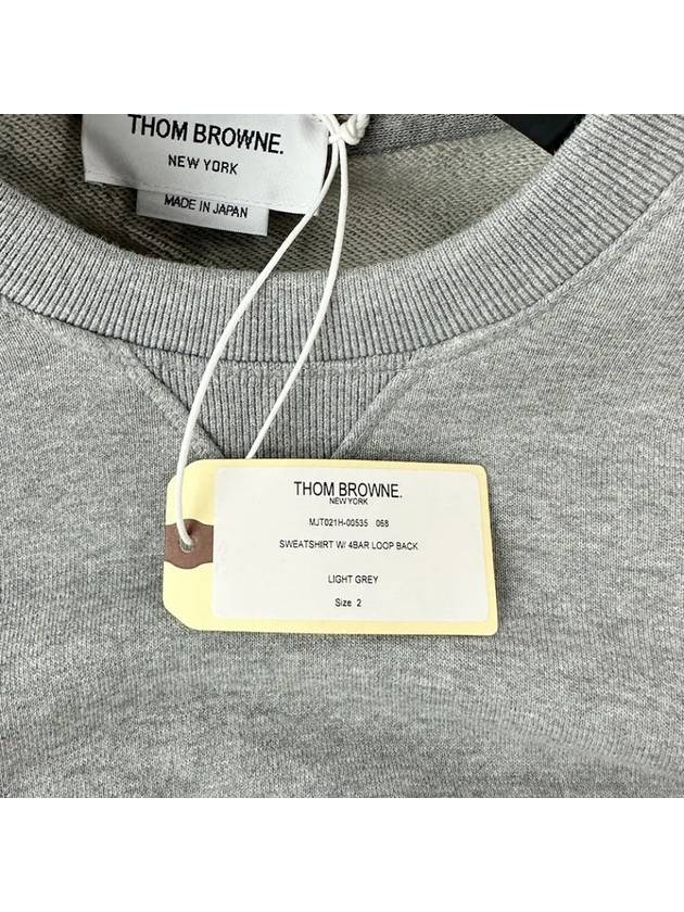 4 Bar Loopback Jersey Sweatshirt Light Grey - THOM BROWNE - BALAAN 6