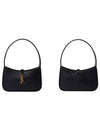 LE 5A 7 Small Smooth Leather Hobo Shoulder Bag Black - SAINT LAURENT - BALAAN 9