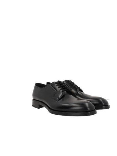 Brushed Leather Derby Black - PRADA - BALAAN 2