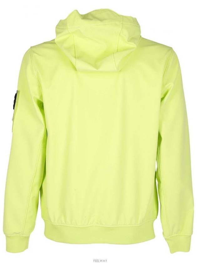 Wappen Patch Soft Shell Hooded Jacket Lemon - STONE ISLAND - BALAAN 3