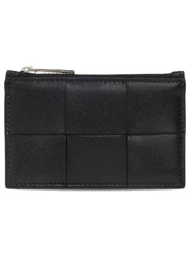 Maxi Intrecciato Zipper Coin Purse Black - BOTTEGA VENETA - BALAAN 2