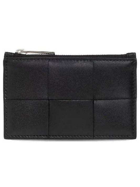 Maxi Intrecciato Zipper Coin Purse Black - BOTTEGA VENETA - BALAAN 2