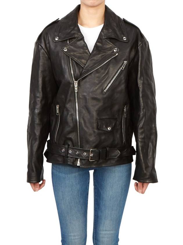 Leather Biker Jacket Black - GUCCI - BALAAN 2