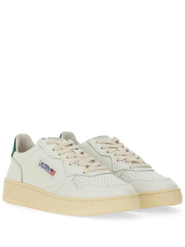 Medalist Green Tab Leather Low Top Sneakers White - AUTRY - BALAAN 4