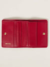 Matelasse Half Wallet Card Red - MIU MIU - BALAAN 3