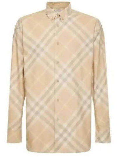 Check Short Sleeve Shirt Beige - BURBERRY - BALAAN 2